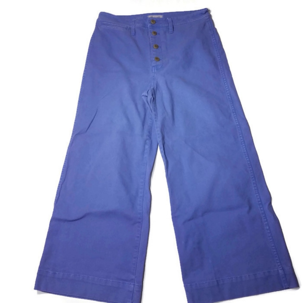 Madewell Emmett Wideleg Crop Pants Button Fly Tall